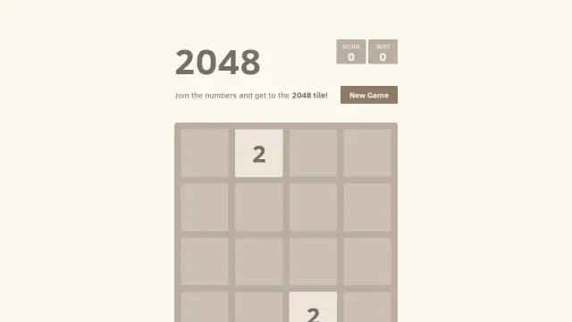 2048 screenshot