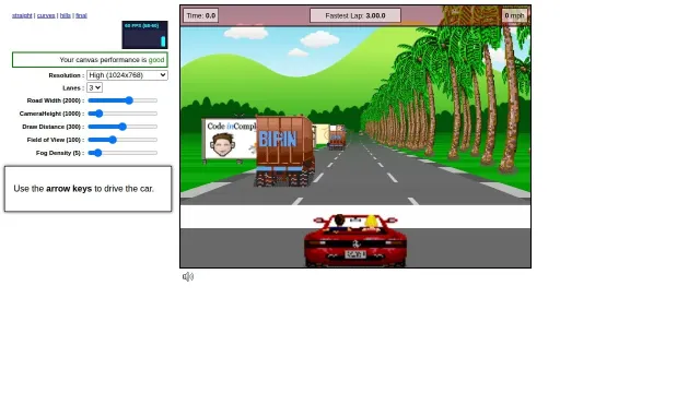 JavaScript Racer screenshot