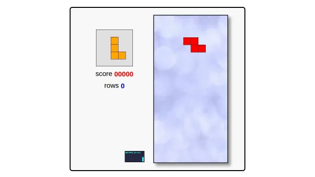 JavaScript Tetris screenshot